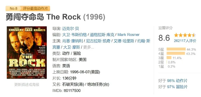 勇闯夺命岛TheRock（1996）
